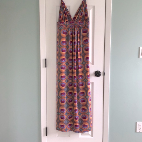 VIX Beautiful, Soft, Peacock Print Flowy Summer Maxi Dress - Picture 11 of 11